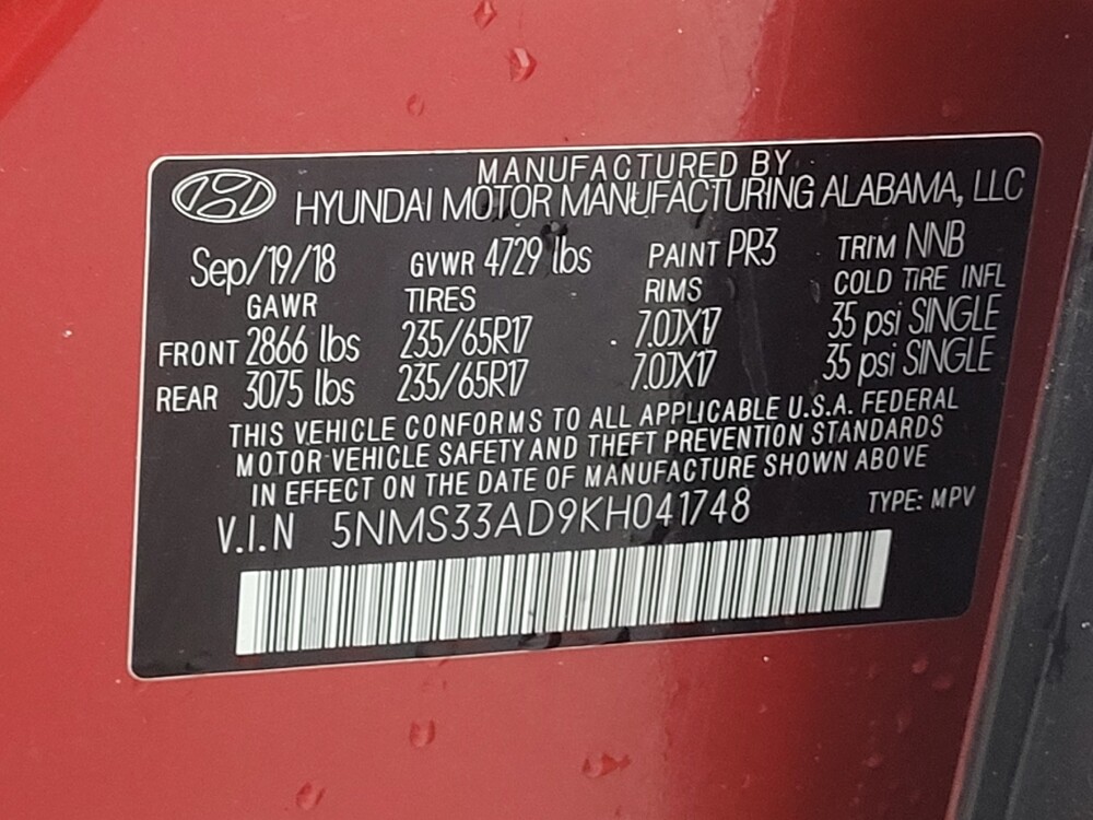 2019 Hyundai Santa Fe in Memphis, TN 38128 - 18121787 33