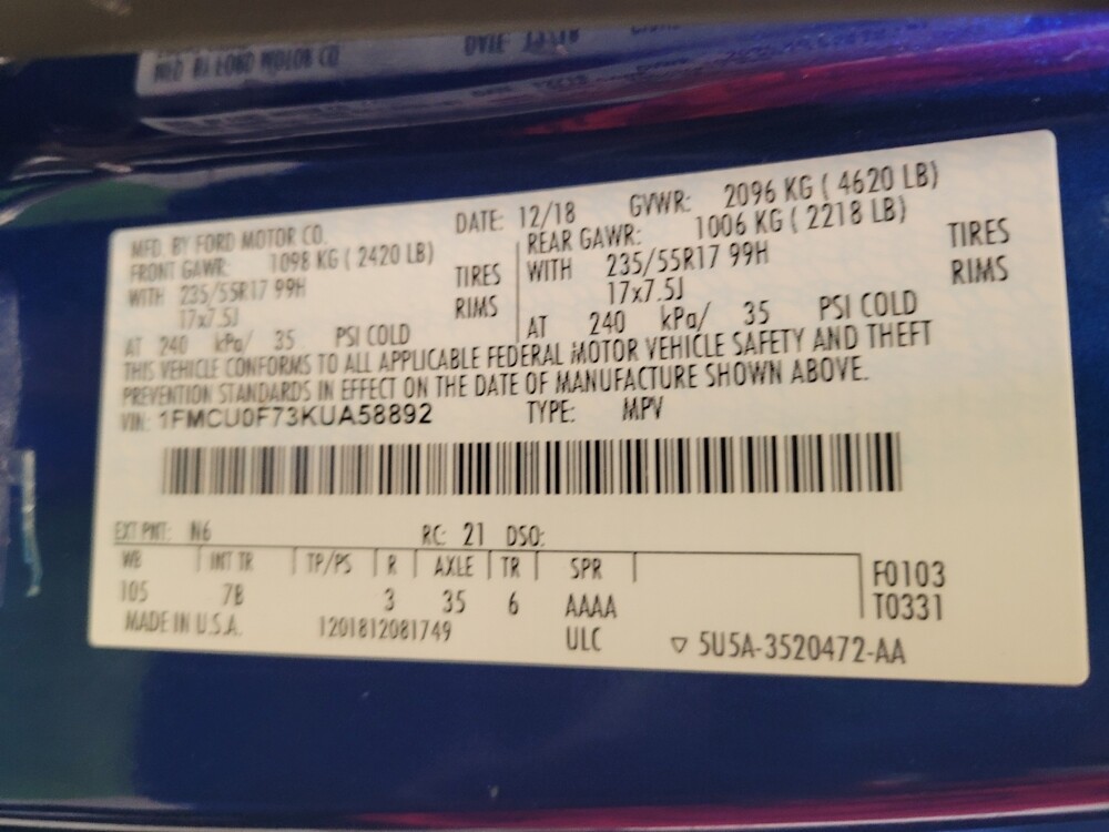 2019 Ford Escape in Fairfield, OH 45014 - 18121803 33