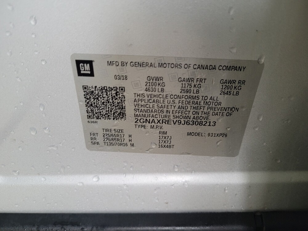 2018 Chevrolet Equinox in Toledo, OH 43617 - 18121805 33