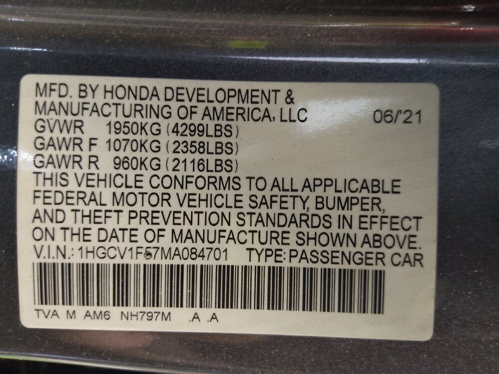 2021 Honda Accord in Lakeland, FL 33815 - 18121814 33
