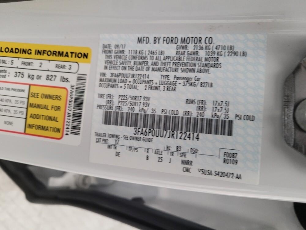 2018 Ford Fusion in Riverside, CA 92504 - 18121888 33