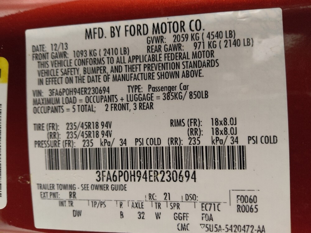 2014 Ford Fusion in Chattanooga, TN 37421 - 18121892 33