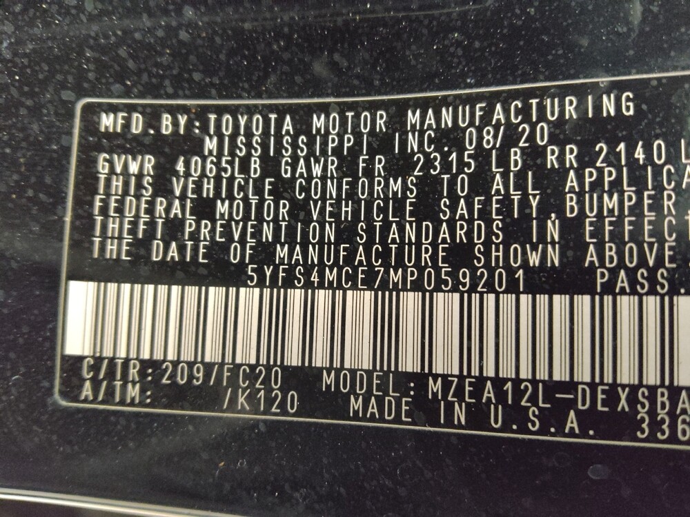 2021 Toyota Corolla in Union City, GA 30291 - 18121921 33