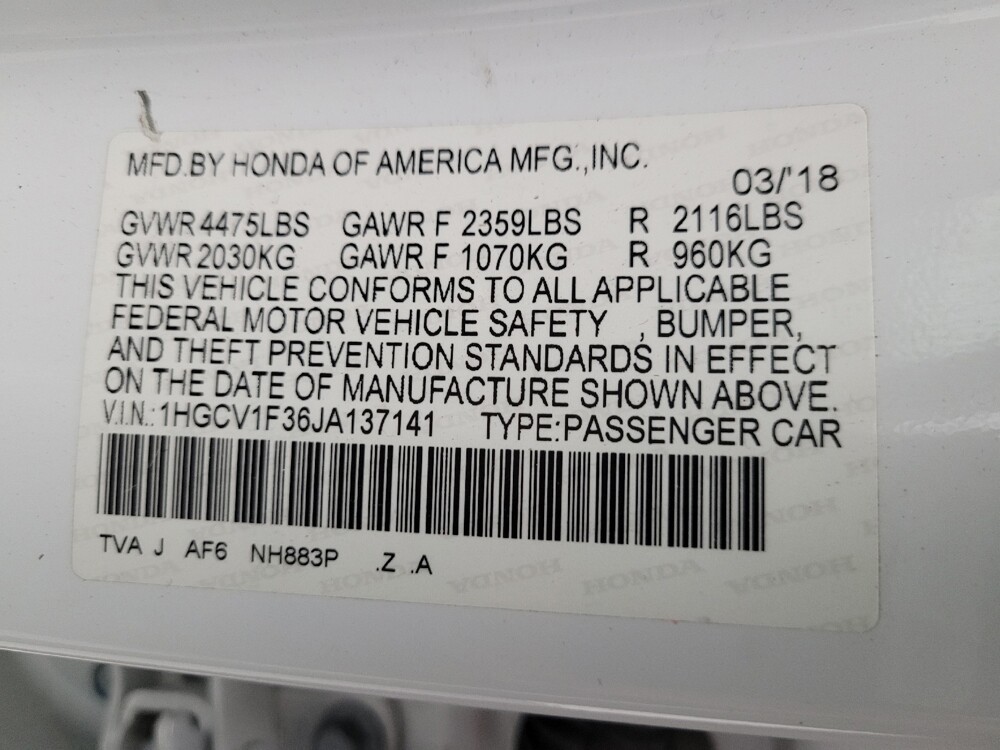 2018 Honda Accord in Glendale, AZ 85301 - 18121949 33