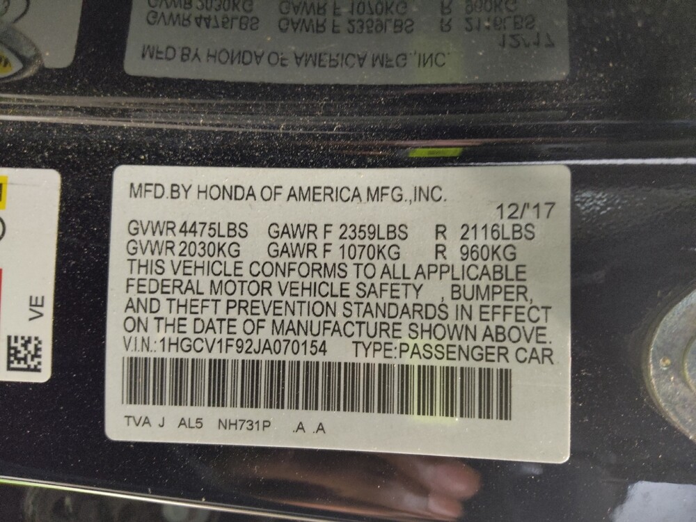 2018 Honda Accord in Tallahassee, FL 32304 - 18121954 33