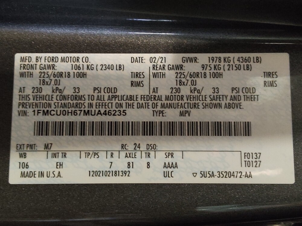 2021 Ford Escape in Kissimmee, FL 34744 - 18121974 33