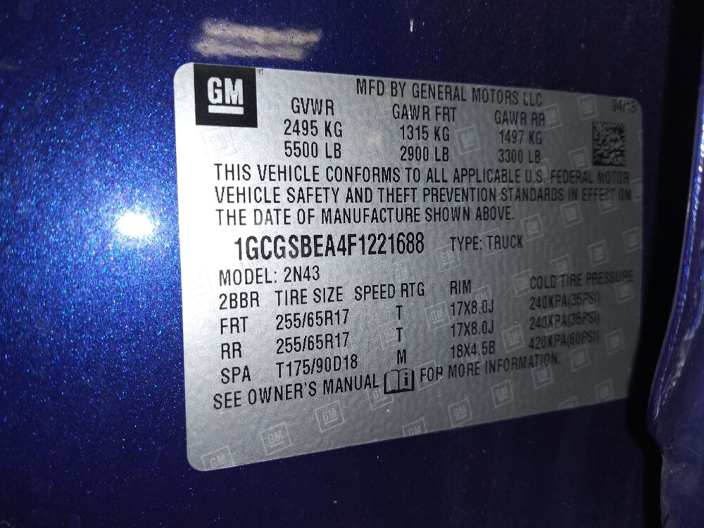 2015 Chevrolet Colorado in Savannah, GA 31419 - 18122000 33