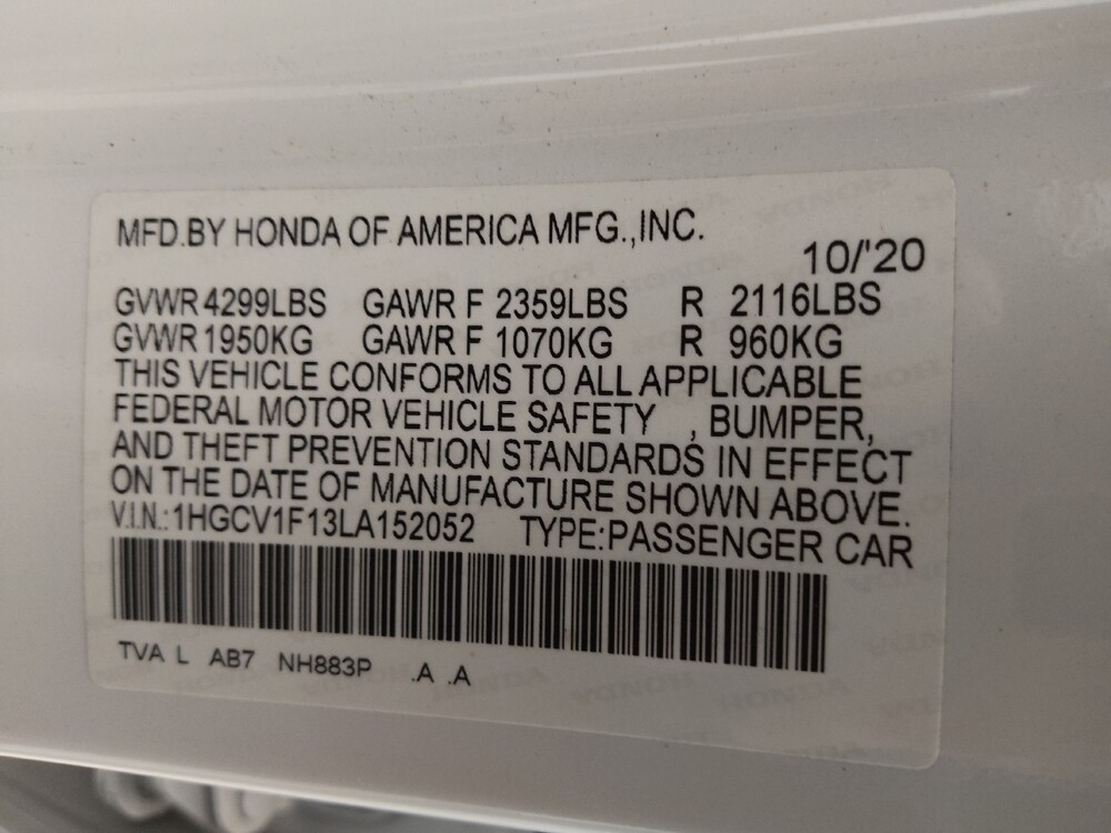 2020 Honda Accord in Albuquerque, NM 87123 - 18122050 33