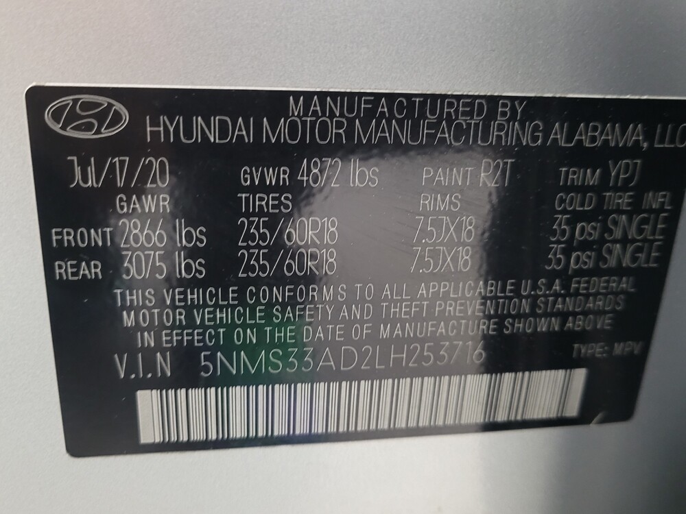 2020 Hyundai Santa Fe in Madison, TN 37115 - 18122059 33