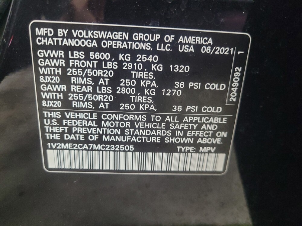 2021 Volkswagen Atlas in Chattanooga, TN 37421 - 18122175 33