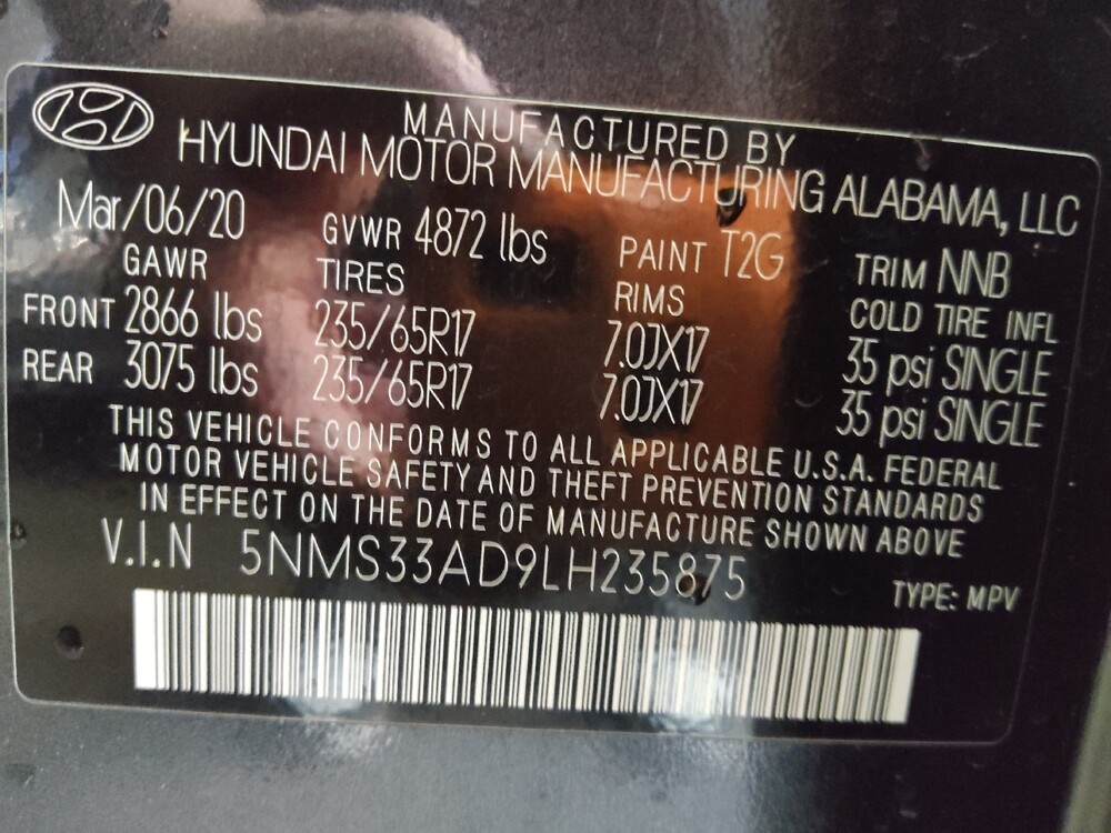 2020 Hyundai Santa Fe in Greenville, NC 27834 - 18122186 33