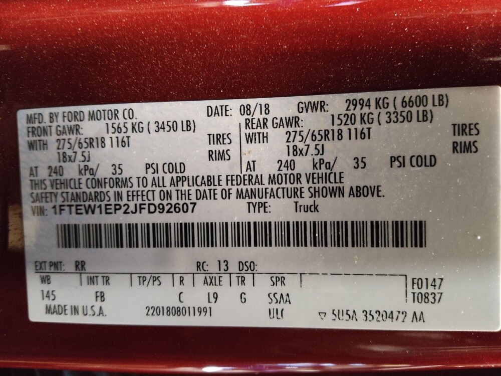 2018 Ford F150 in Pensacola, FL 32505 - 18122206 33