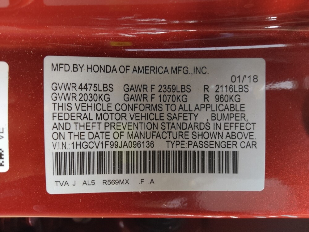 2018 Honda Accord in Tallahassee, FL 32304 - 18122238 33