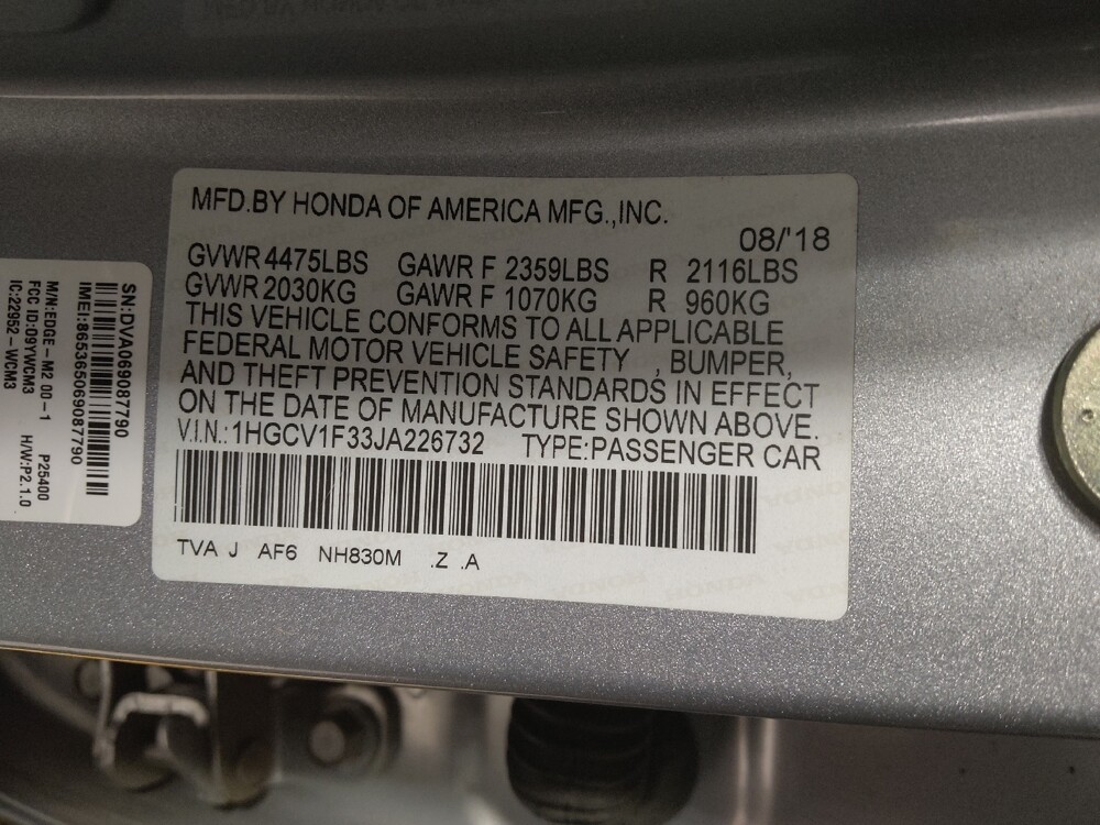 2018 Honda Accord in Morrow, GA 30260 - 18122250 33