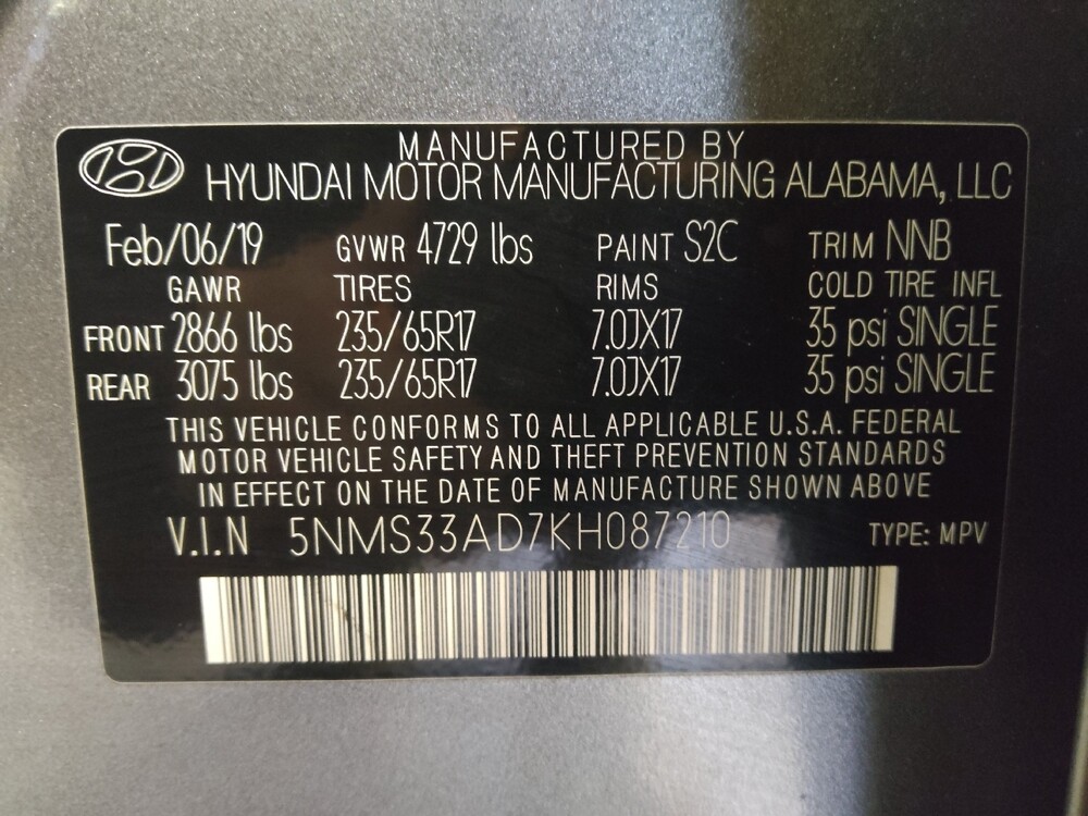 2019 Hyundai Santa Fe in Savannah, GA 31419 - 18122318 33