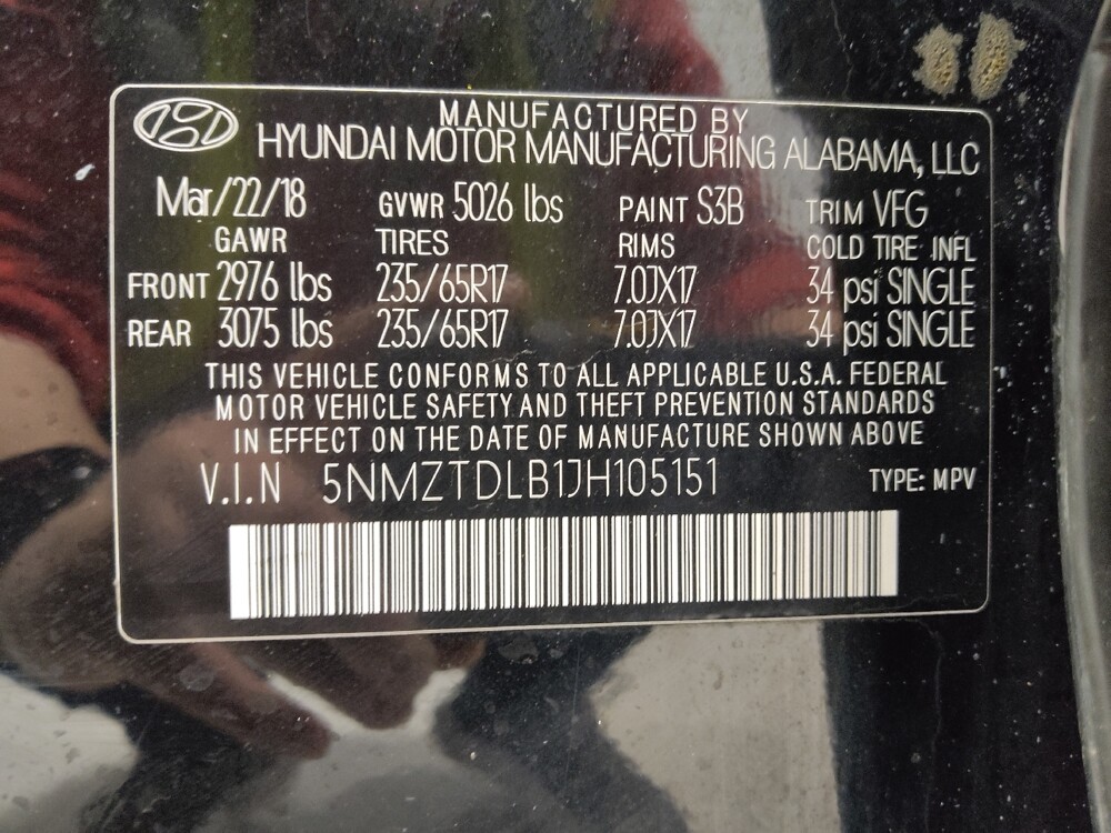 2018 Hyundai Santa Fe in Columbus, OH 43231 - 18122333 33