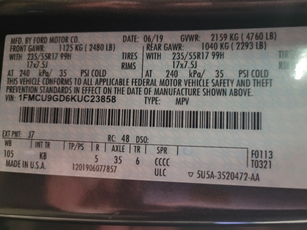 2019 Ford Escape in Columbia, SC 29210 - 18122368 33