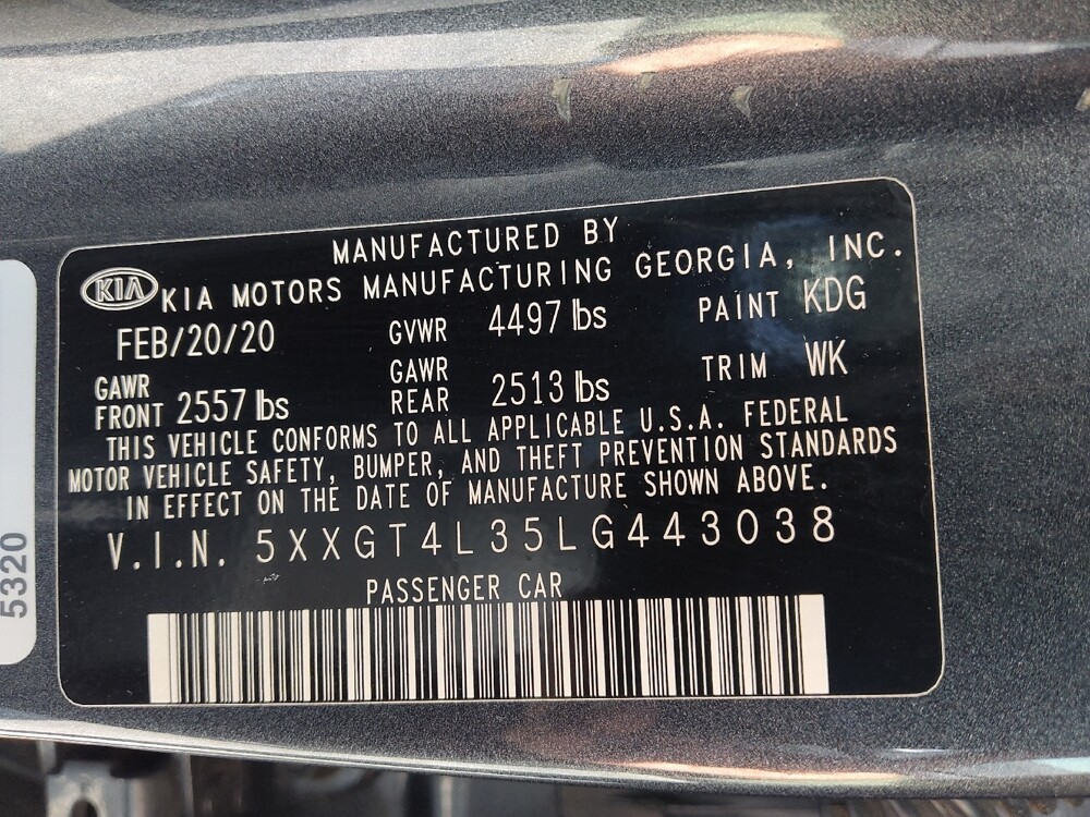 2020 Kia Optima in Union City, GA 30291 - 18122452 33