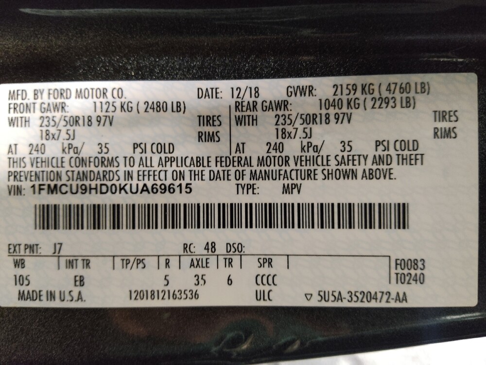 2019 Ford Escape in Conyers, GA 30094 - 18122454 33