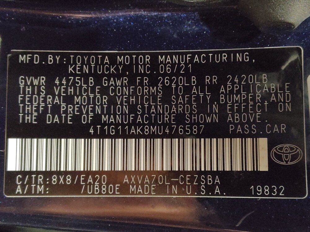 2021 Toyota Camry in Kissimmee, FL 34744 - 18122473 33