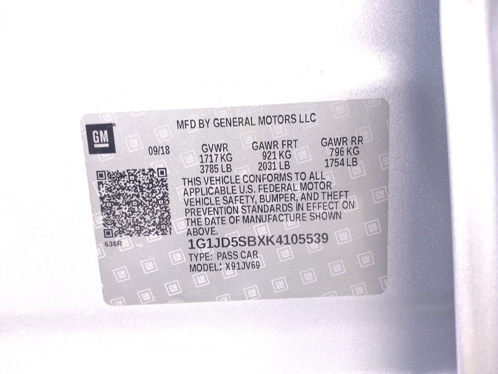 2019 Chevrolet Sonic in Tallahassee, FL 32304 - 18122489 33