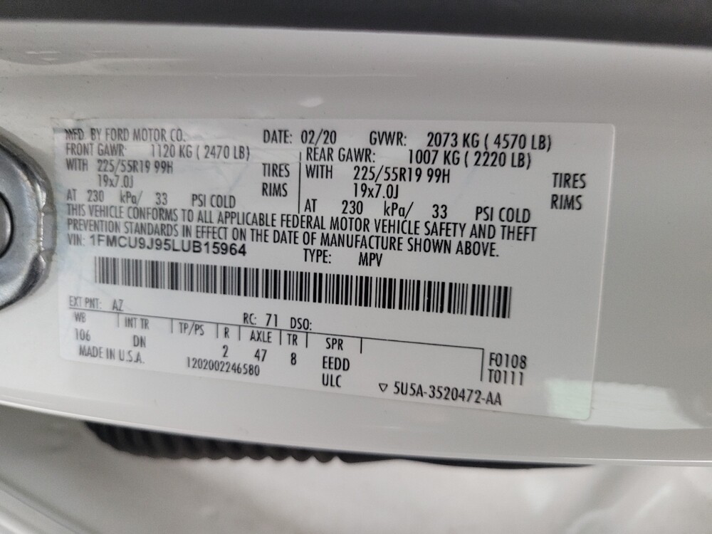 2020 Ford Escape in Las Vegas, NV 89102 - 18122496 33