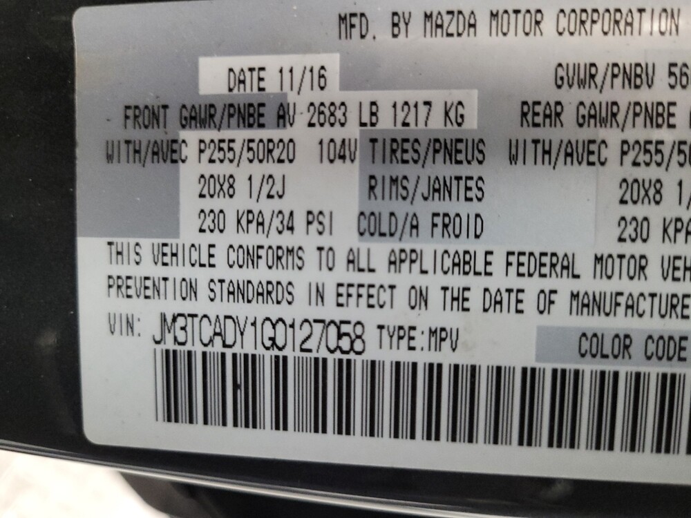 2016 Mazda CX-9 in Las Vegas, NV 89104 - 18122497 33