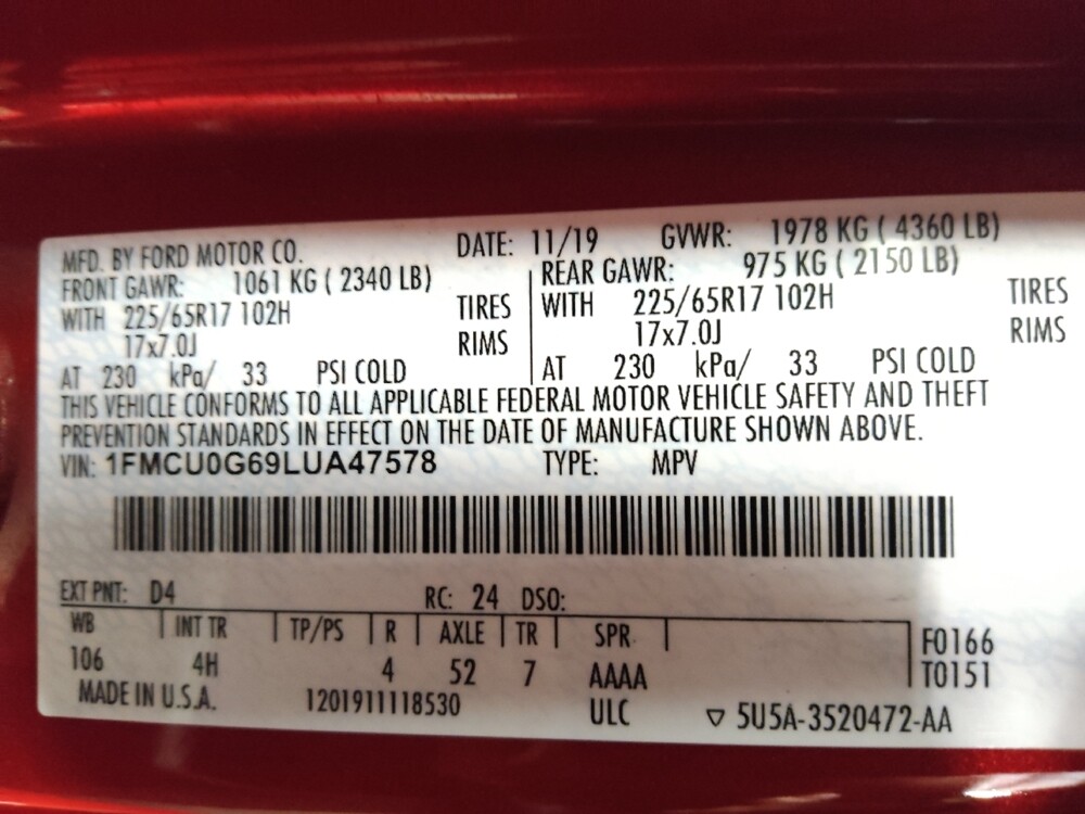 2020 Ford Escape in Kissimmee, FL 34744 - 18122502 33