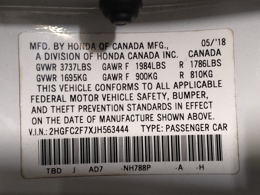 2018 Honda Civic in Sanford, FL 32773 - 18122516 33