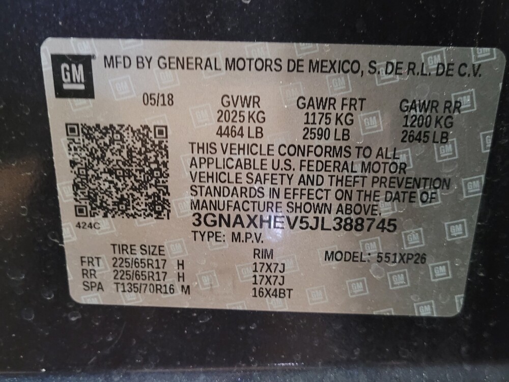 2018 Chevrolet Equinox in Orlando, FL 32808 - 18122517 33