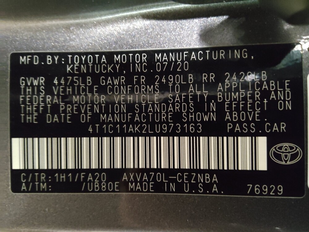 2020 Toyota Camry in Jacksonville, FL 32210 - 18122521 33