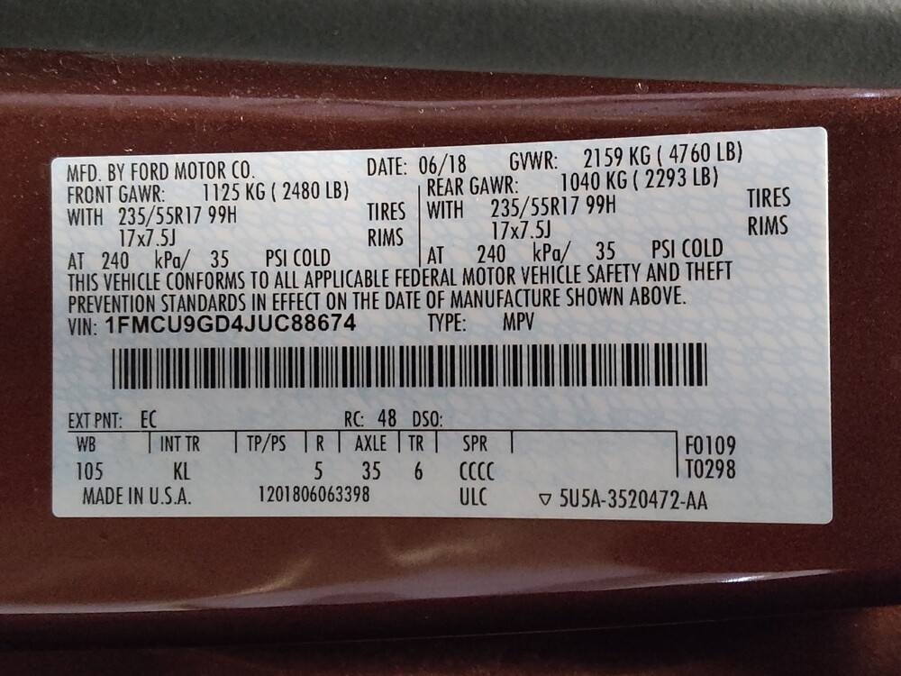 2018 Ford Escape in Metairie, LA 70006 - 18122529 33