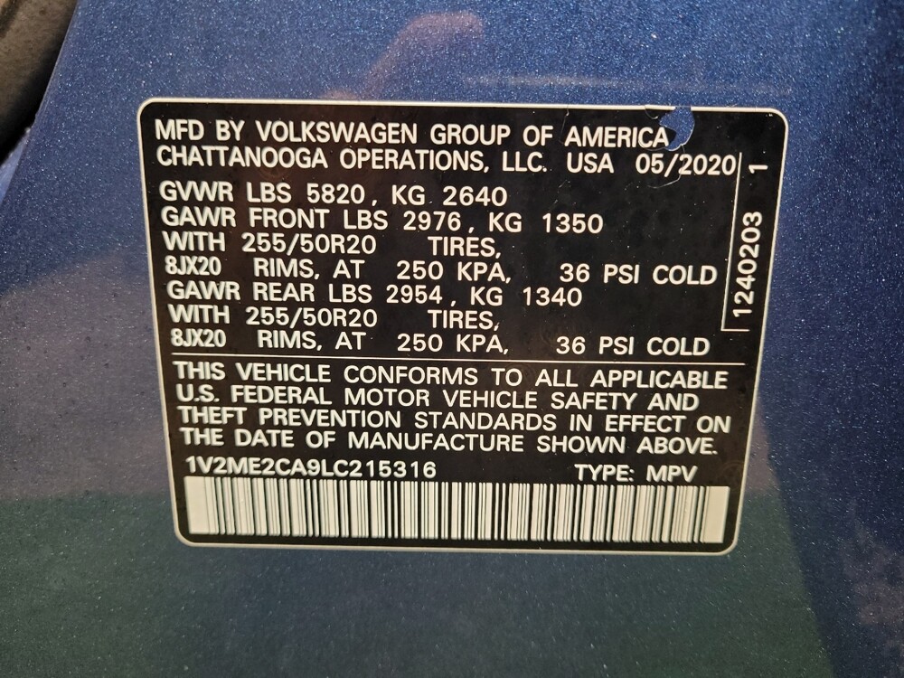 2020 Volkswagen Atlas in Miamisburg, OH 45342 - 18122592 33