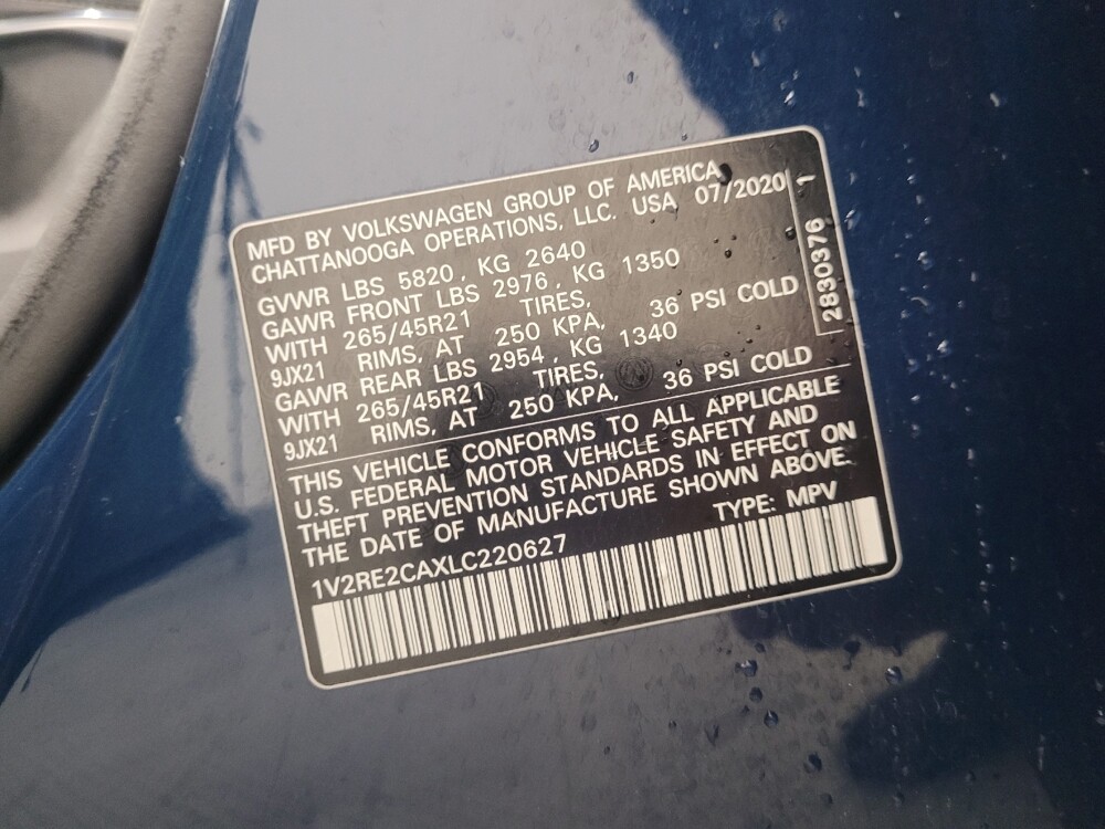 2020 Volkswagen Atlas in Indianapolis, IN 46219 - 18122657 33