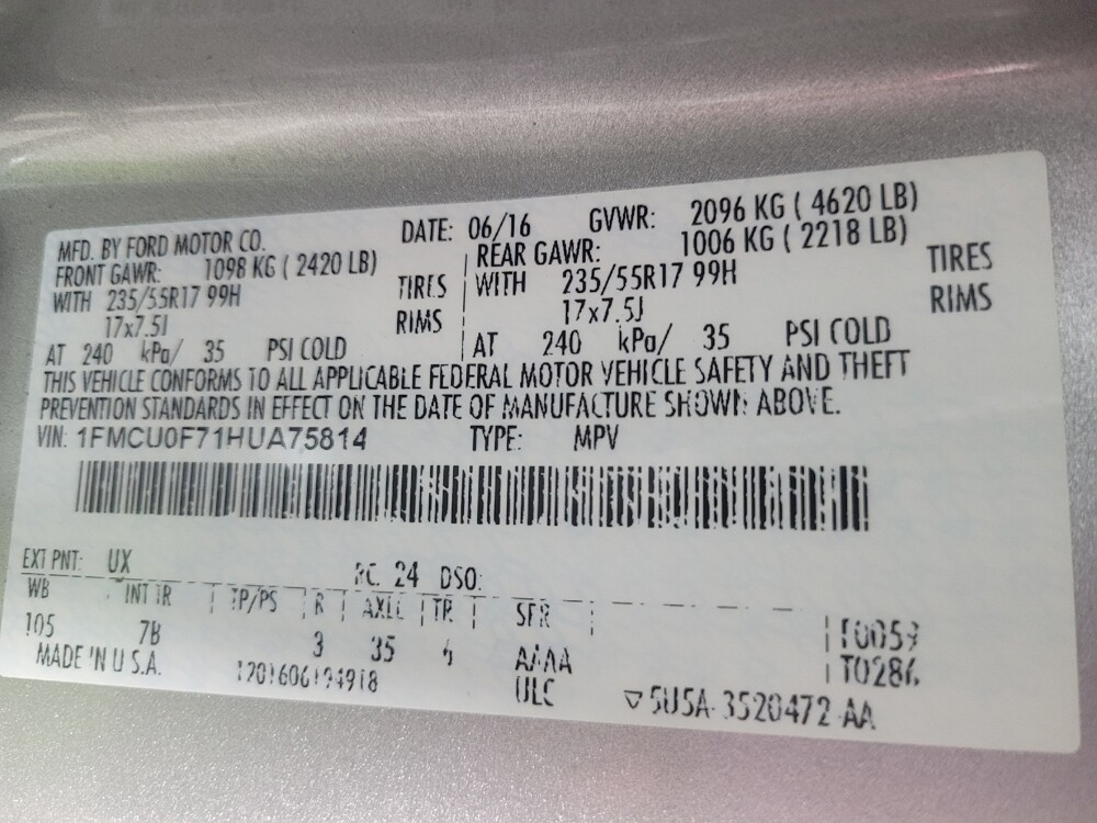 2017 Ford Escape in Union City, GA 30291 - 18122716 33