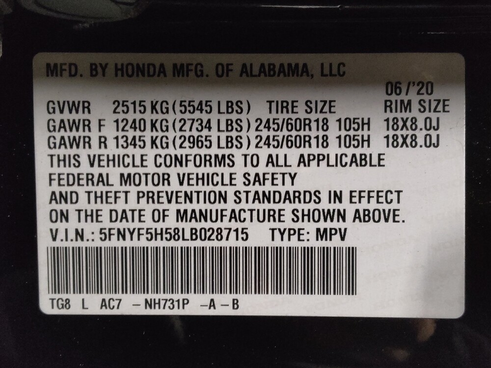 2020 Honda Pilot in Sanford, FL 32773 - 18122726 33