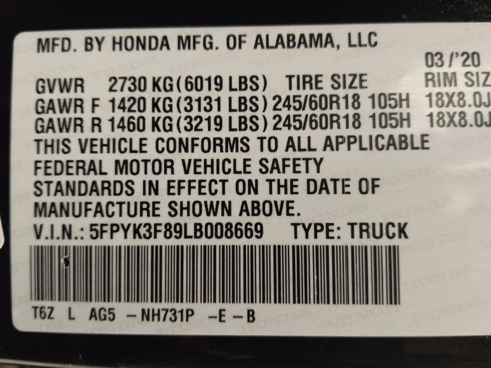 2020 Honda Ridgeline in San Antonio, TX 78238 - 18122816 33