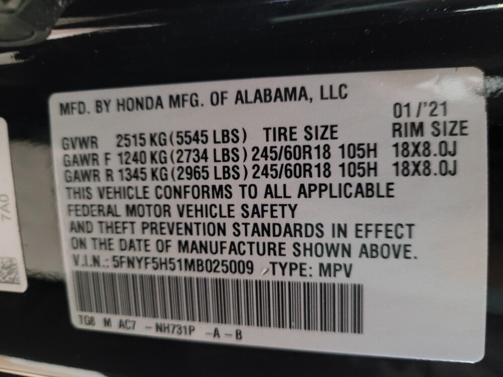 2021 Honda Pilot in Savannah, GA 31419 - 18122855 33
