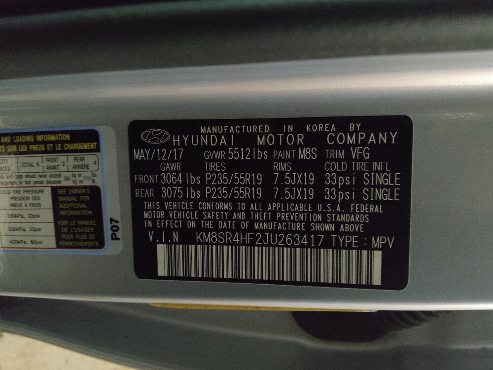 2018 Hyundai Santa Fe in Columbus, GA 31909 - 18122960 33