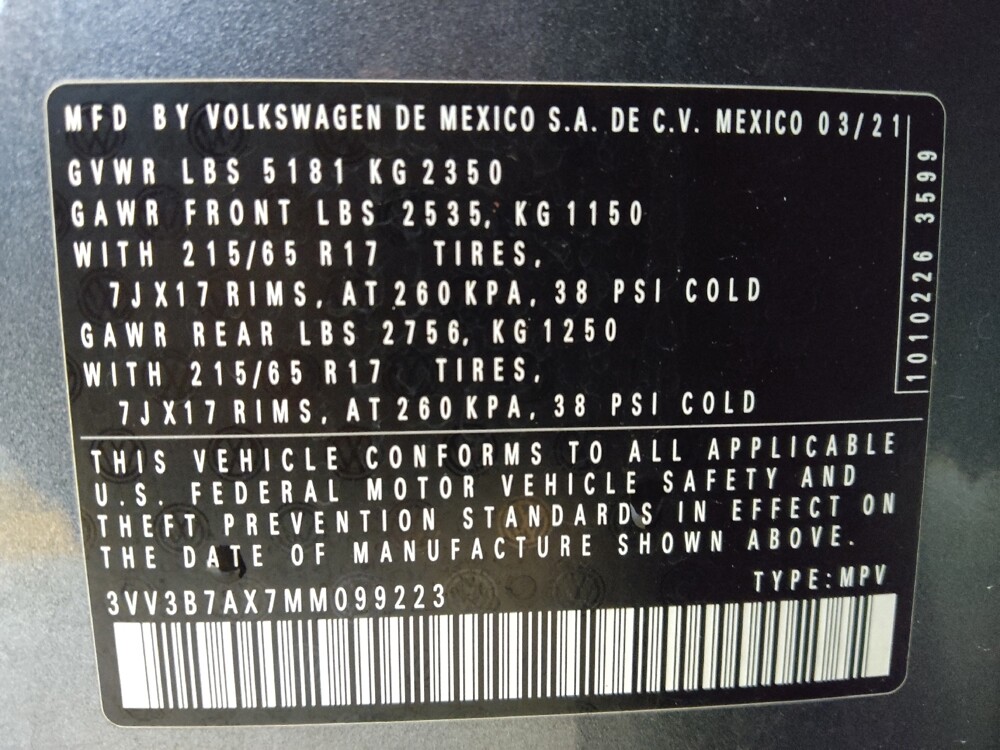 2021 Volkswagen Tiguan in Stone Mountain, GA 30083 - 18122972 33