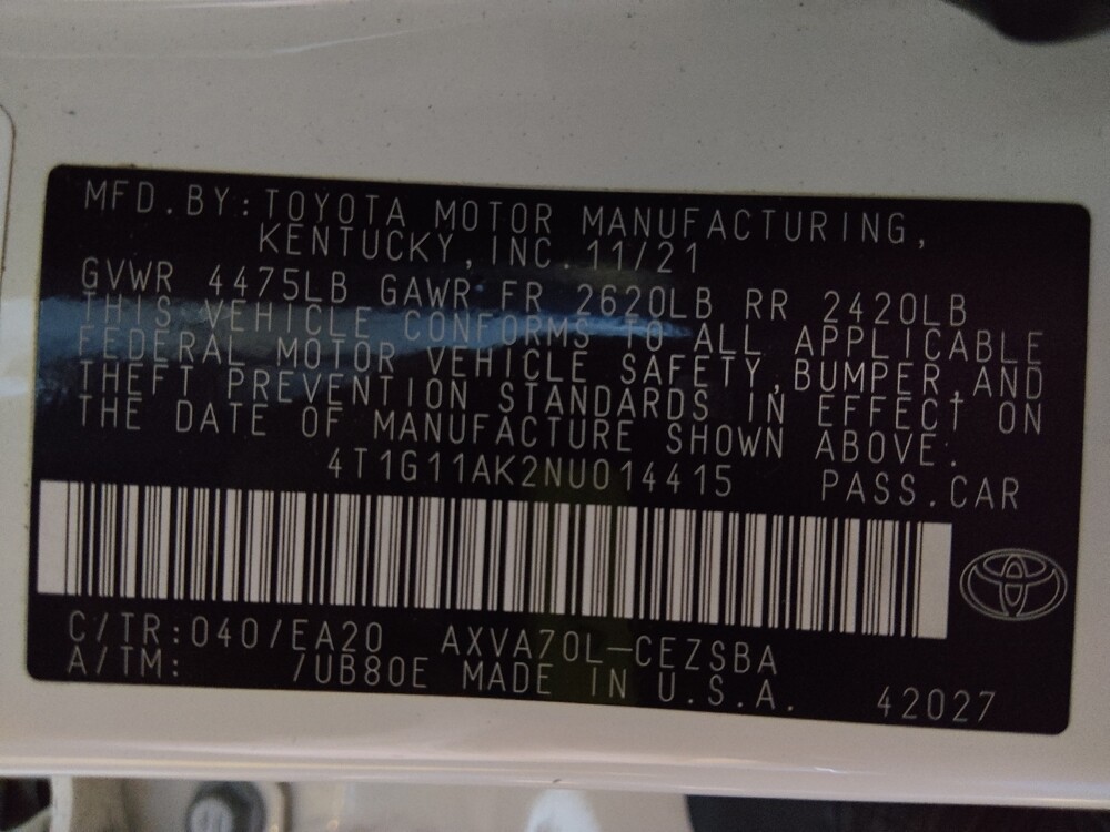 2022 Toyota Camry in Clearwater, FL 33764 - 18123002 33