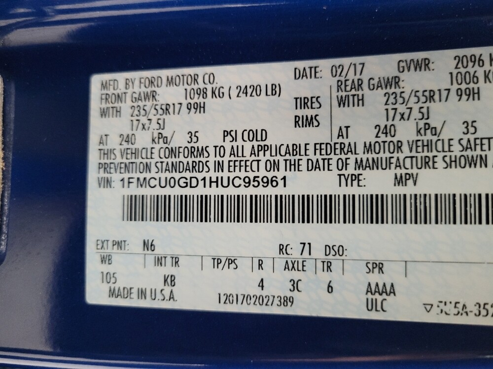 2017 Ford Escape in Las Vegas, NV 89104 - 18123013 33