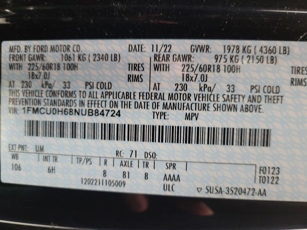 2022 Ford Escape in Reno, NV 89502 - 18123015 33