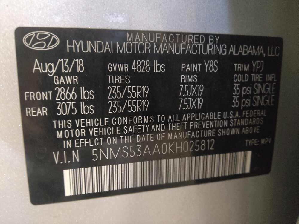 2019 Hyundai Santa Fe in Orlando, FL 32808 - 18123044 33