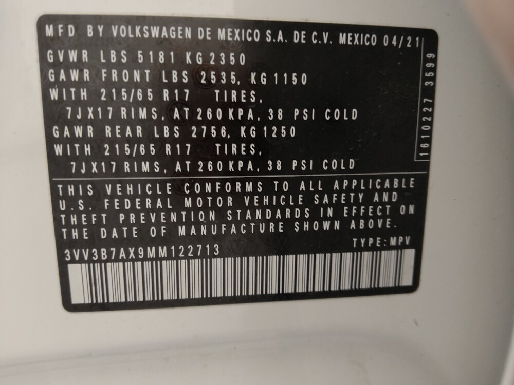 2021 Volkswagen Tiguan in Independence, MO 64055 - 18123175 33