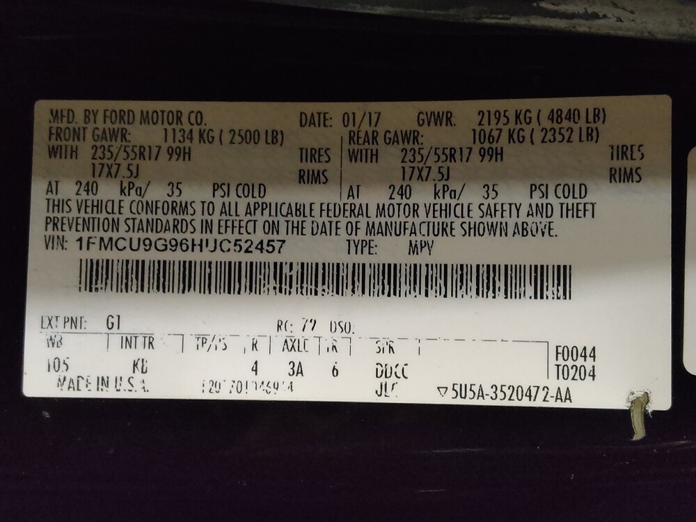 2017 Ford Escape in Gainesville, FL 32609 - 18123219 33