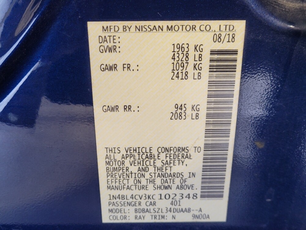 2019 Nissan Altima in Jacksonville, FL 32210 - 18123220 33