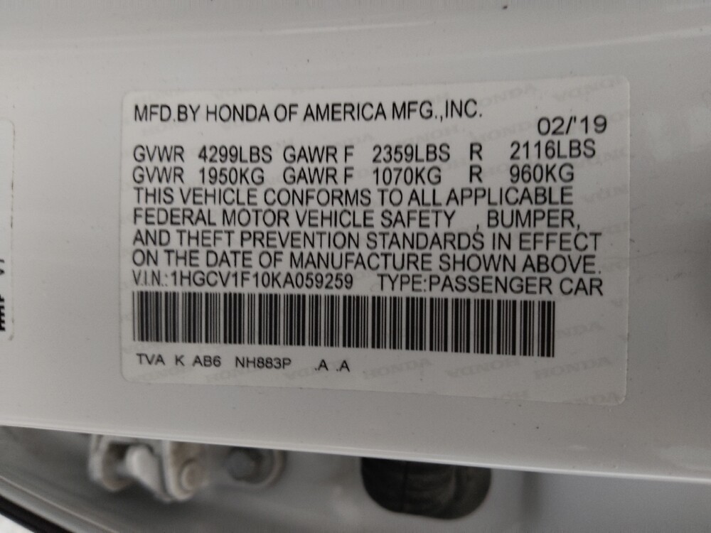 2019 Honda Accord in Denver, CO 80012 - 18123264 33