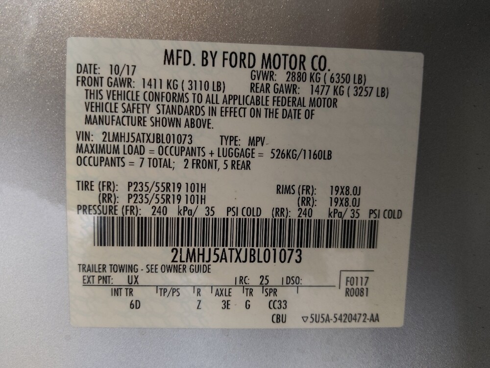 2018 Lincoln MKT in Salem, VA 24153 - 18123271 33