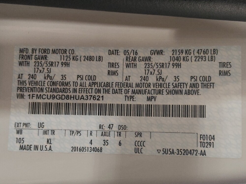 2017 Ford Escape in Orlando, FL 32808 - 18123339 33